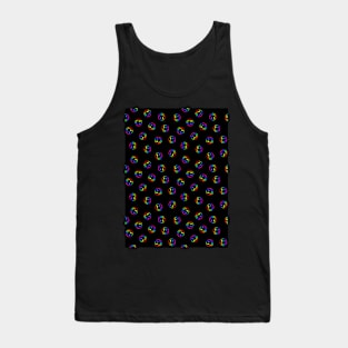 Smiley Face Pattern, Rainbow Tank Top